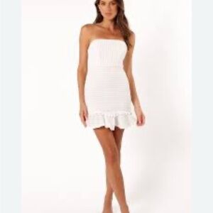 10.) Peddle & Pup Chic Strapless White Dress